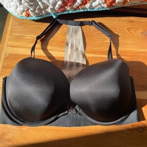 Victoria's Secret Black Bra with Sheer Back and Front Clasp